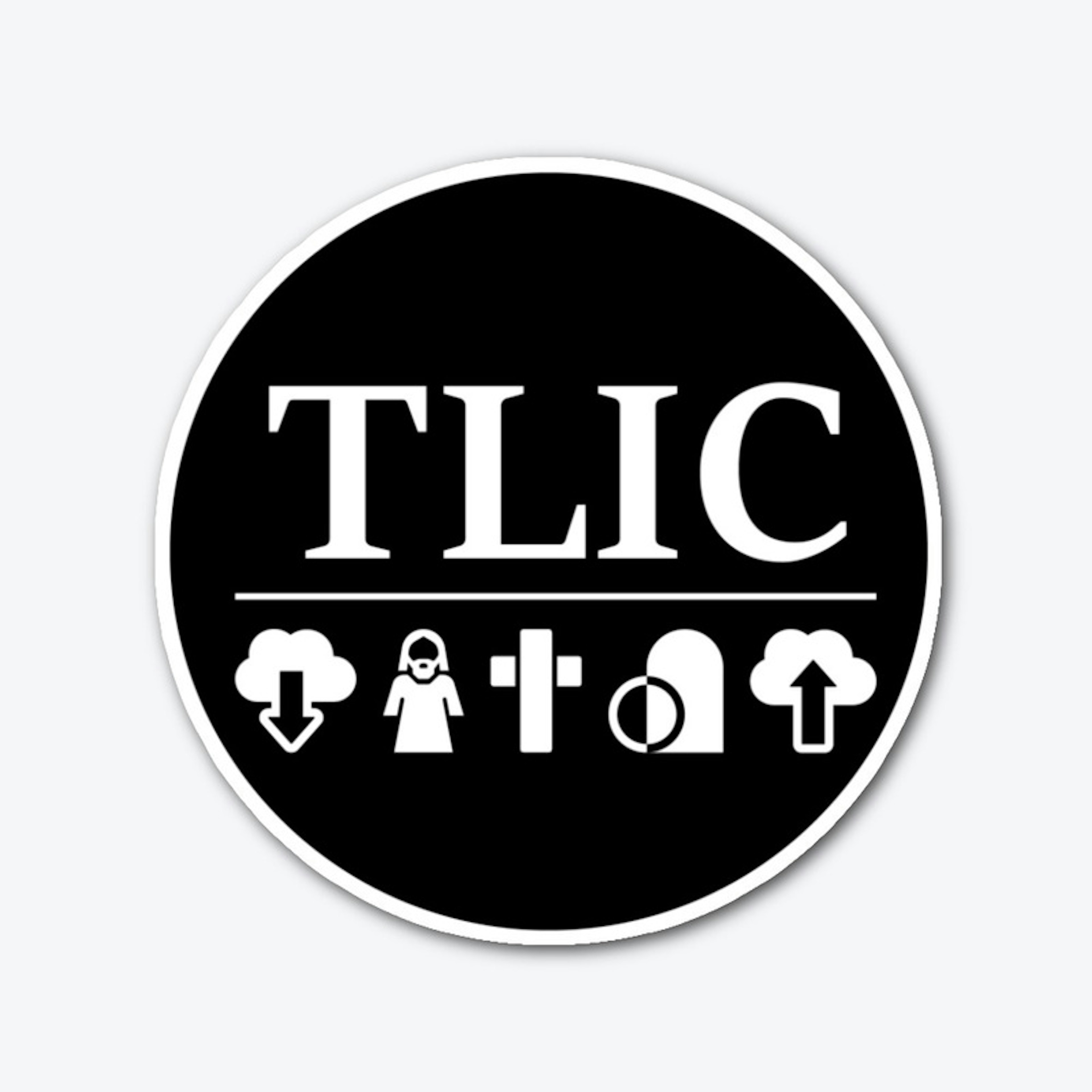 TLIC round sticker black