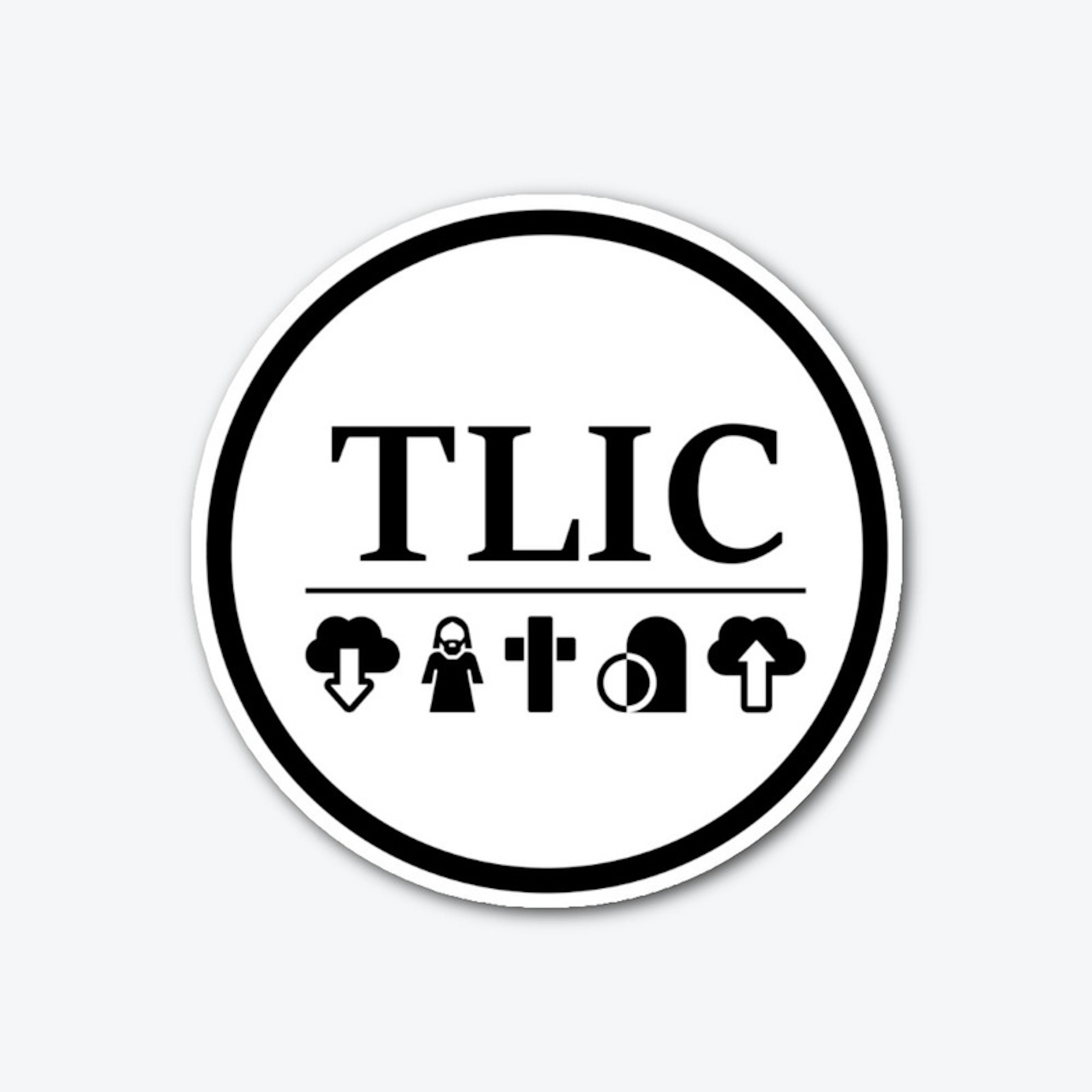TLIC round sticker white